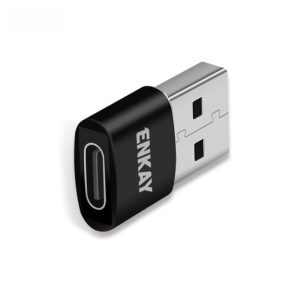 Adaptador Enkay AT105 USB a Tipo-C compacto y portátil.
