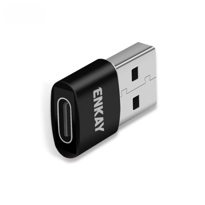 Adaptador Enkay AT105 USB a Tipo-C compacto y portátil.