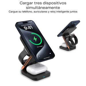 Cargador de celular rápido compatible con iPhone y Samsung Galaxy.