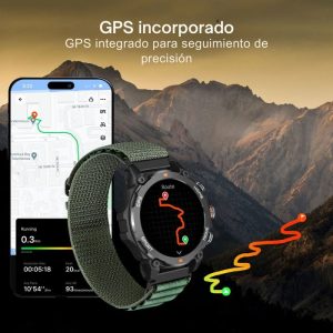 SkeiWatch C80 sumergible 5 ATM con GPS integrado, brújula y barómetro.