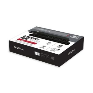 Divisor HDMI de 8 salidas ARG-AV-5118 con soporte 4K Ultra HD y diseño compacto para entornos comerciales y de entretenimiento.