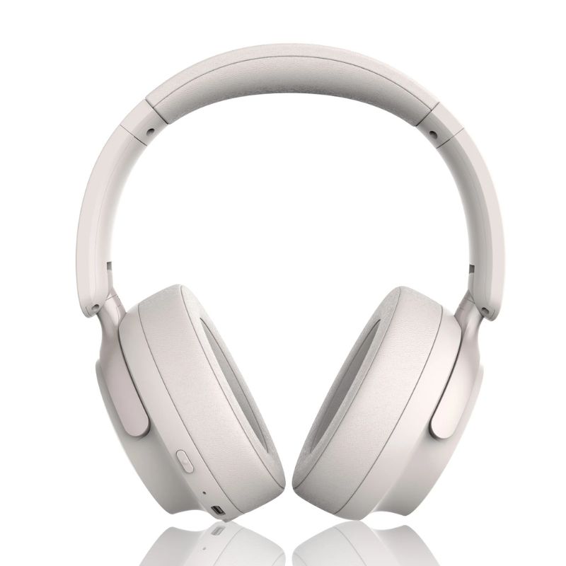 Audífonos inalámbricos Argom Tech ARG-HS-2682BG con cancelación activa de ruido y diseño ergonómico plegable, en vista frontal y lateral.