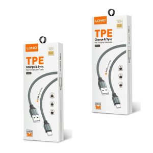 COMO DE 2 CABLES USB A TIPO C 65W 1 METRO LDNIO LS441C