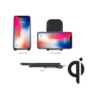 Base de carga rápida inalámbrica compatible con Qi para iPhone y Samsung.