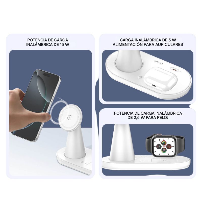Estación de carga inalámbrica WL01 LDNIO.