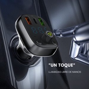 cargador de carro bluetooth 5.0 transmisor FM para carro con cargador.