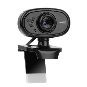 Webcam CAM20 HD 720P con micrófono integrado y clip universal para laptops y monitores.