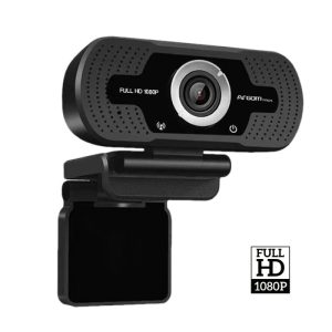 Webcam CAM40 Full HD 1080P con micrófono integrado, lente gran angular y clip universal para laptops y monitores.