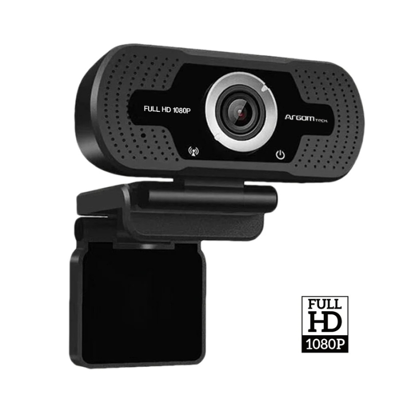 Webcam CAM40 Full HD 1080P con micrófono integrado, lente gran angular y clip universal para laptops y monitores.