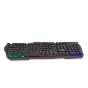 Teclado gaming ArgomTech Combat KB56 con iluminación RGB, 19 teclas anti-ghosting y cable USB trenzado.