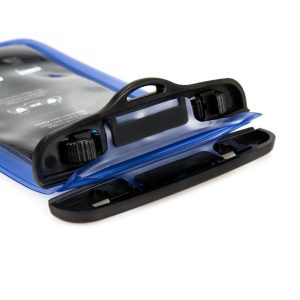 Funda impermeable ArgomTech IPX8 para celular, con ventana táctil, correa para cuello y cierre hermético, ideal para actividades acuáticas.