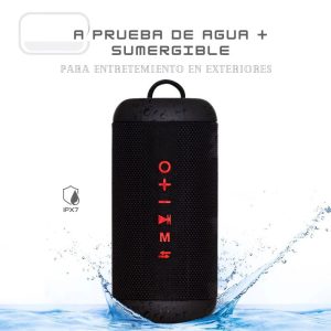Altavoz Bluetooth portátil BoogieBoom+ con tecnología TWS, clasificación IPX7, correa integrada y entrada auxiliar de 3.5mm