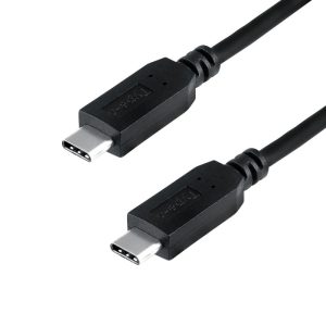Cable USB 3.1 Tipo-C a Tipo-C de 6ft / 1.8m, ideal para carga rápida y transferencia de datos a 5Gbps en dispositivos compatibles.