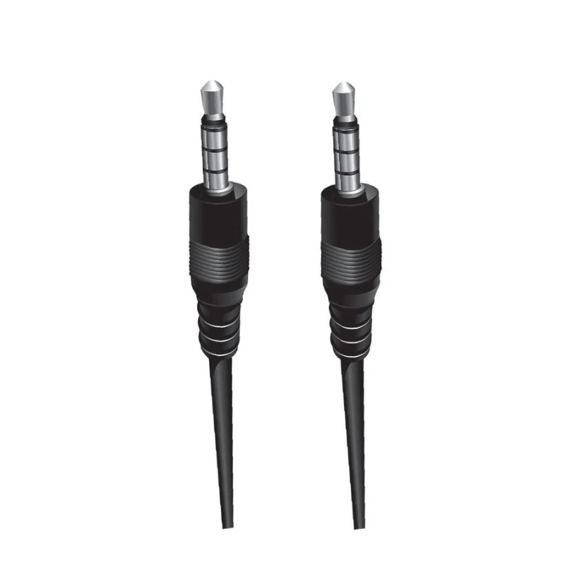 Cable de audio 3.5mm macho a macho de 3 metros, compatible con celulares, consolas, laptops y sistemas de sonido, ideal para conexión auxiliar.