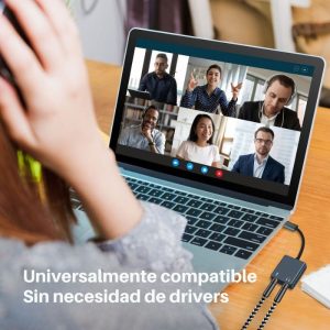 diseño compacto de 4 pulgadas, compatible con laptops, smartphones y tablets
