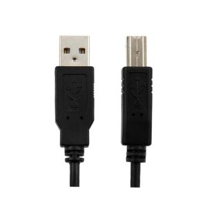 Cable USB A/B para impresora de 10ft, ideal para conexiones rápidas y estables entre PC y dispositivos periféricos.