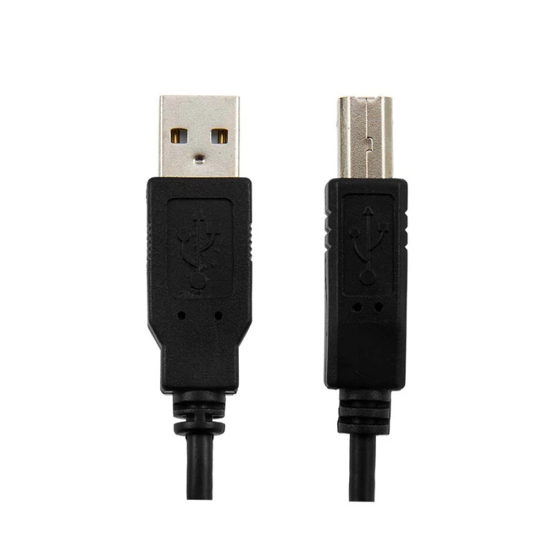 Cable USB A/B para impresora de 10ft, ideal para conexiones rápidas y estables entre PC y dispositivos periféricos.
