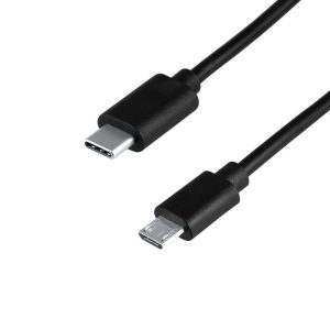 Cable USB Tipo-C a Micro-USB de 3 metros (10ft) para carga y transferencia de datos, compatible con dispositivos móviles y accesorios.