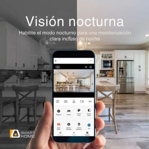 Cámara de seguridad WiFi Convoy 90 Full HD con batería recargable, visión nocturna y control por app para uso interior o exterior.