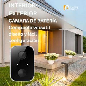 Cámara de seguridad WiFi Convoy 90 Full HD con batería recargable, visión nocturna y control por app para uso interior o exterior.