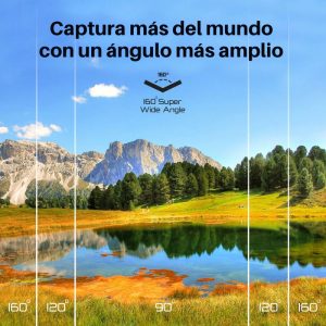 Cámara de acción Epic 85 4K con doble pantalla, control remoto, carcasa resistente e ideal para deportes extremos o aventuras bajo el agua.