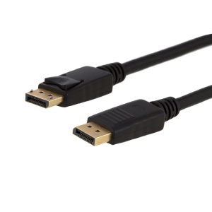 Cable DisplayPort a DisplayPort macho-macho de 1.8m (6ft) con soporte para 4K UHD a 60Hz, compatible con monitores, notebooks y televisores.