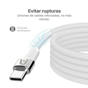 Cargador VOLTA P40 de ArgomTech con tecnología GaN, 38W de salida, dos puertos (USB-C y USB-A) y cable USB-C a USB-C de 1.8m incluido.
