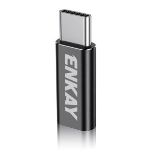 Adaptador Enkay AT120 USB-C a Lightning compacto y portátil.