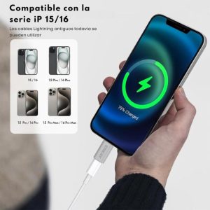 Conversor Enkay AT120 para carga y sincronización de datos en dispositivos USB-C.