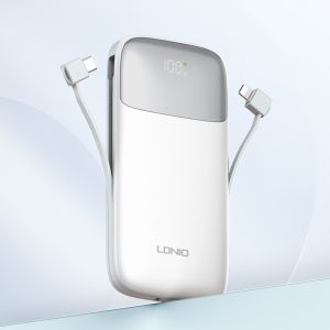 Power Bank LDNIO PQ19 de 10000mAh con diseño portátil y elegante.