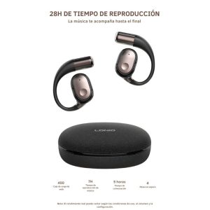 Estuche magnético de carga USB-C para audífonos LDNIO T11 con indicador LED.