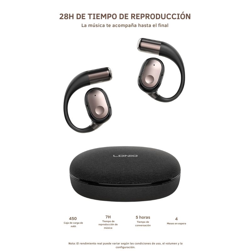 Estuche magnético de carga USB-C para audífonos LDNIO T11 con indicador LED.
