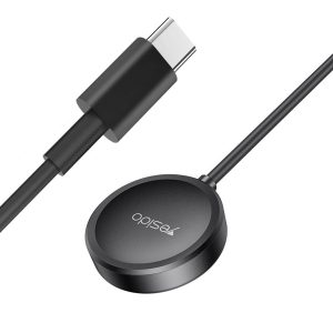 Cargador magnético Yesido CA162 negro para Samsung Galaxy Watch con conector USB-C
