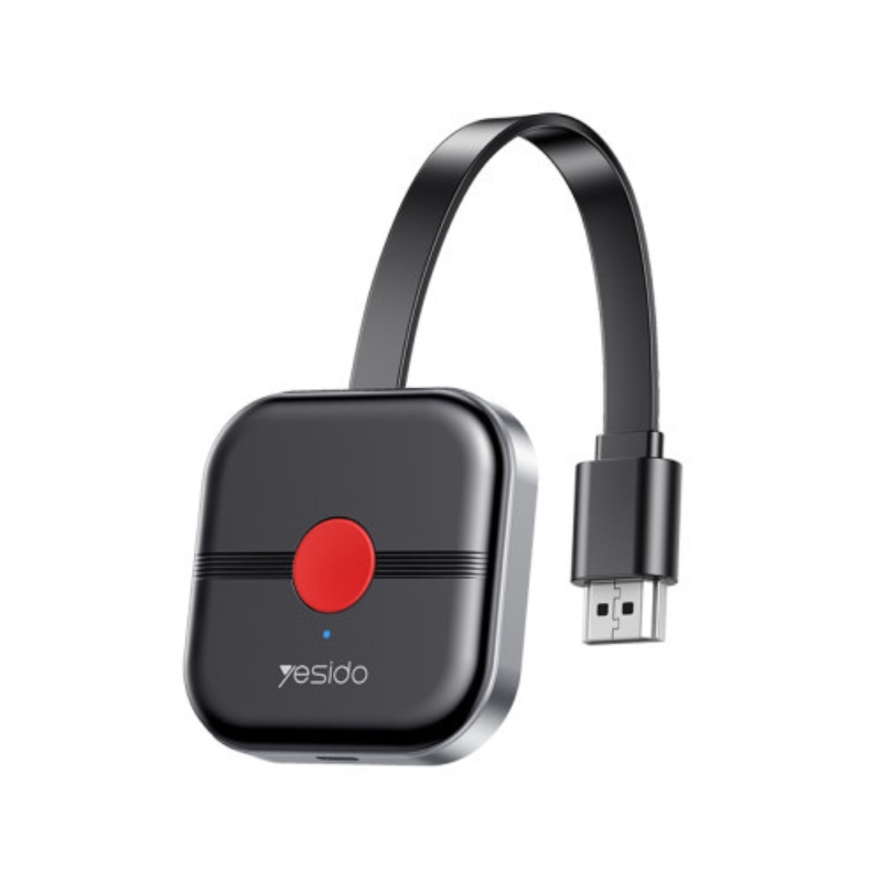 Yesido TV10 receptor inalámbrico de pantalla con HDMI 2.1 y carcasa ABS.