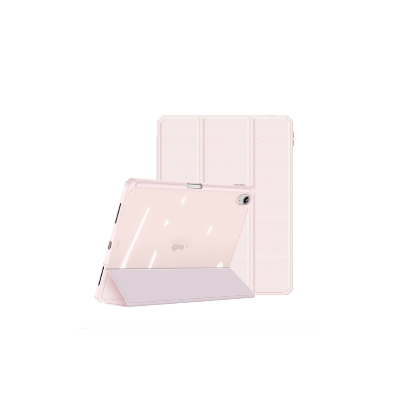 Funda Dux Ducis Toby Series para iPad en acabado cuero, con dise&ntilde;o elegante, soporte plegable y protecci&oacute;n antideslizante para tablet.