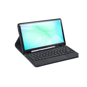 Funda DUX DUCIS TK Series para Samsung Galaxy Tab A11 Plus con teclado Bluetooth desmontable, touchpad integrado y diseño tipo cuero color negro.
