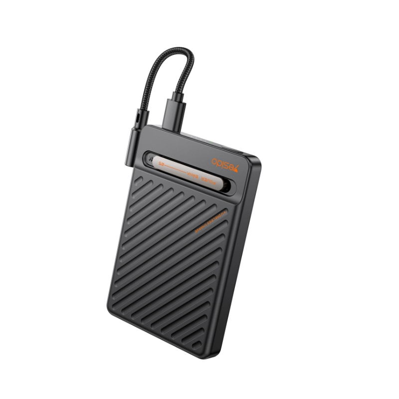 Power Bank Magnético YESIDO YP77 de 5000mAh con carga inalámbrica de 15W, carga rápida PD 20W, pantalla LED digital y diseño compacto para iPhone y Android.