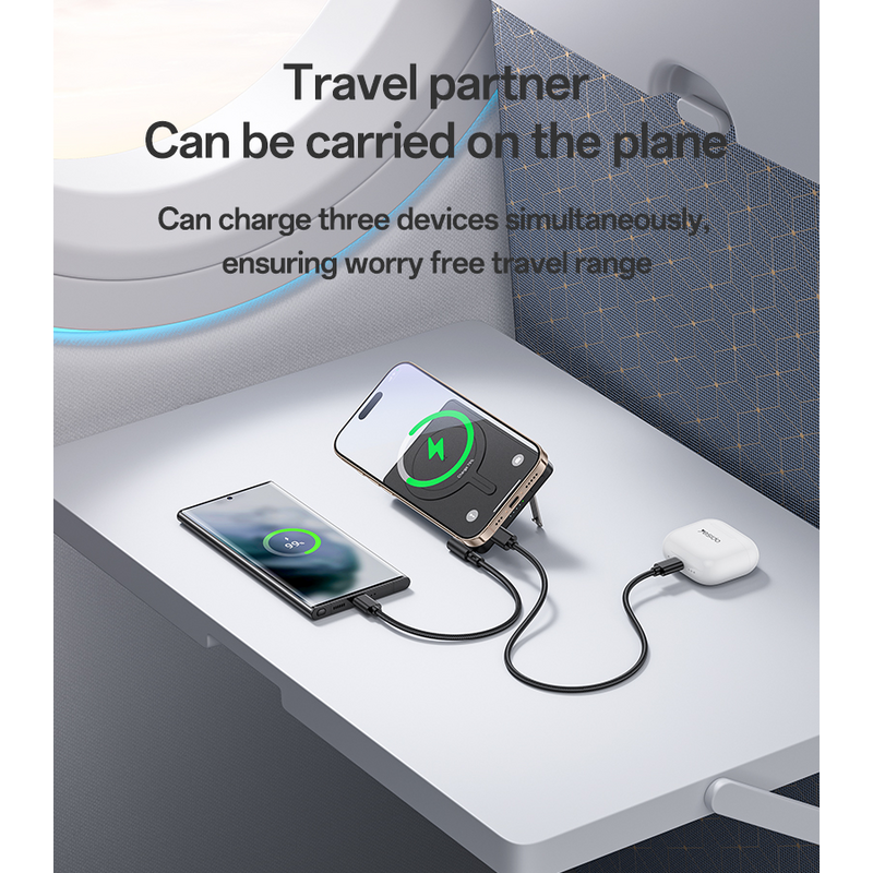 Power Bank magnético Yesido YP78 10000mAh con carga inalámbrica 15W y carga rápida PD 20W – características destacadas