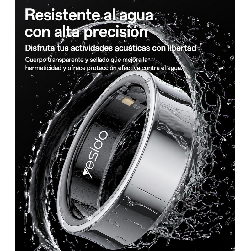 Anillo inteligente Yesido IO33 talla 9 con estuche de carga – características destacadas