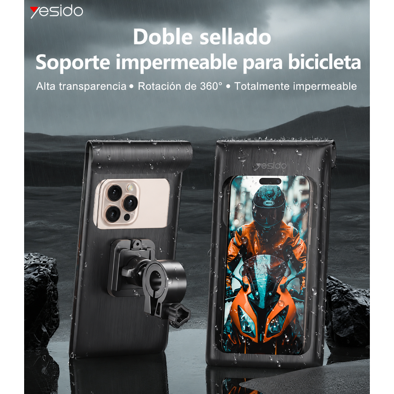 Soporte impermeable para bicicleta Yesido C333 con rotación 360° – características destacadas