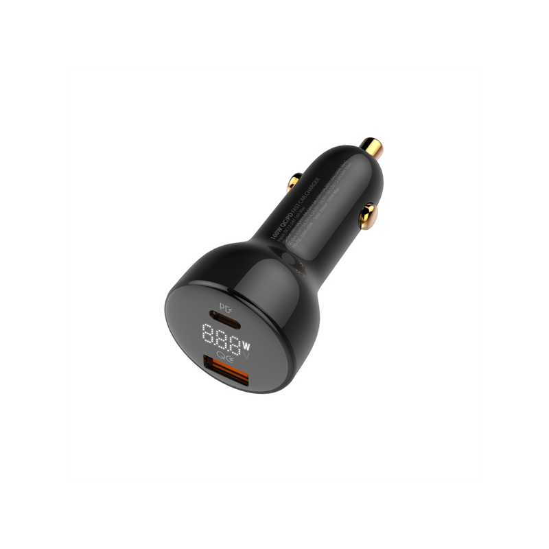 Cargador de carro LDNIO C101C USB-C PD 100W con pantalla LED