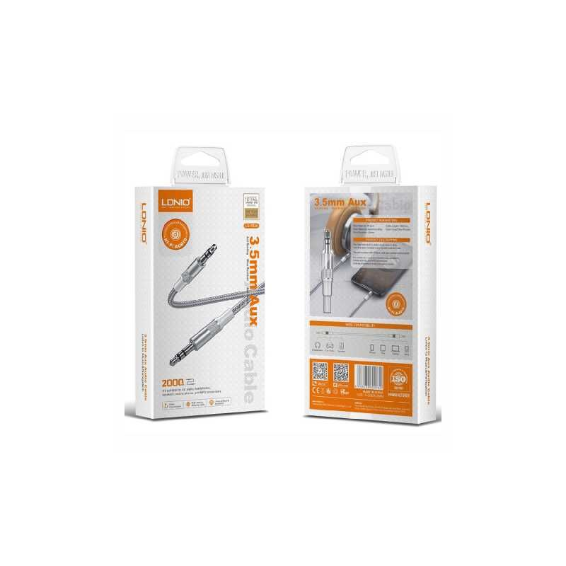 Cable auxiliar LDNIO LS-Y92A 3.5 mm de 1 metro &ndash; vista adicional