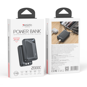 Power Bank portátil Yesido YP85 20,000mAh – detalle del producto
