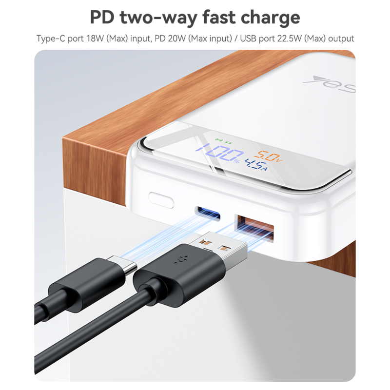 Power Bank port&aacute;til Yesido YP103 10,000mAh &ndash; vista adicional