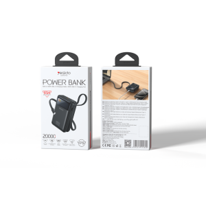 Power Bank portátil Yesido YP97 20,000mAh – detalle del producto