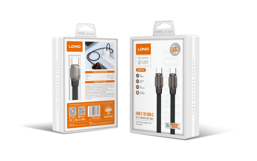 Cable LDNIO LC211C USB-C a USB-C de 65 W y 1 metro, vista adicional