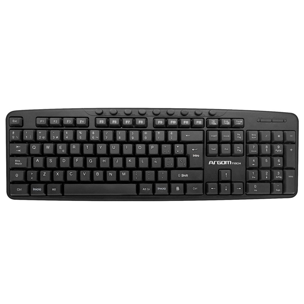 Teclado multimedia ArgomTech en español: vista principal
