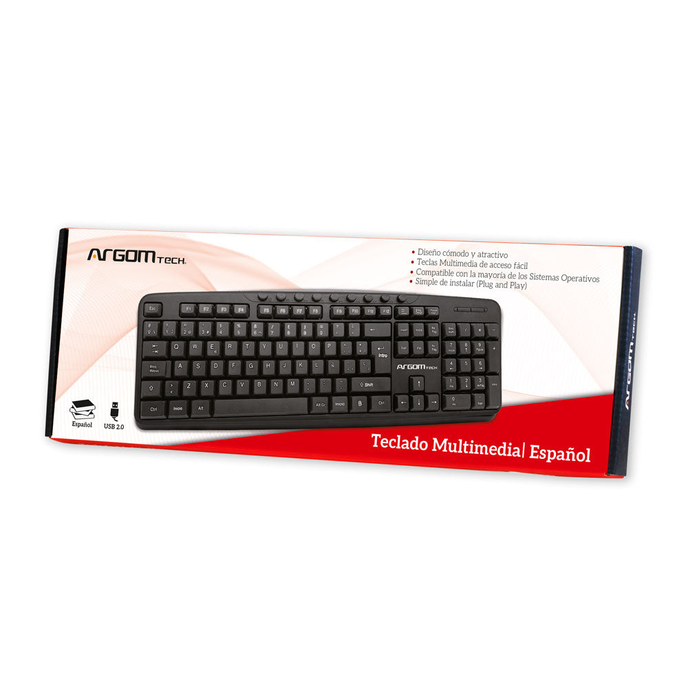 Teclado multimedia ArgomTech en español: detalle del producto