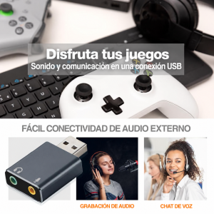Adaptador de audio USB ArgomTech a 3,5 mm: Disfruta tus juegos