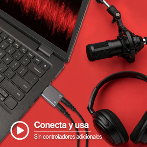 Adaptador de audio USB ArgomTech a 3,5 mm: Conecta y usa
